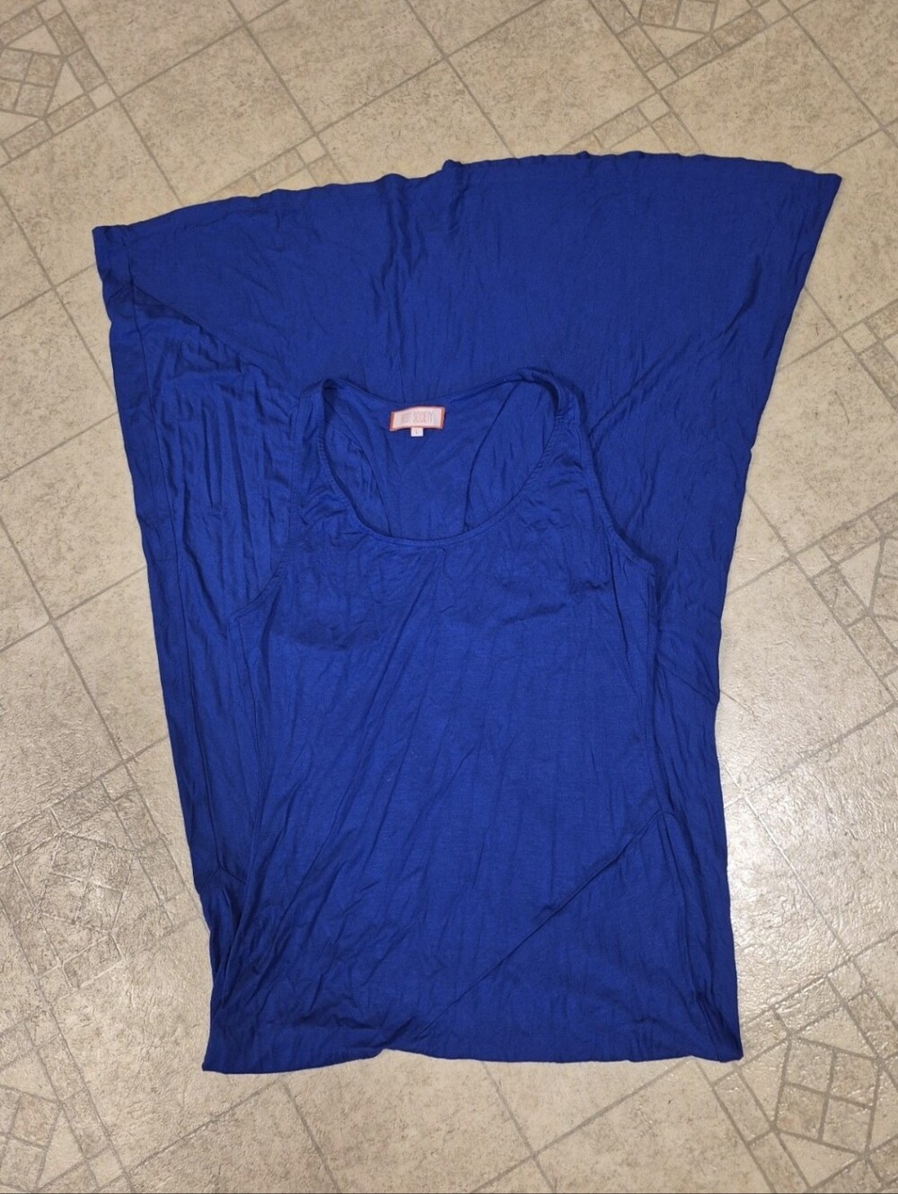 Best Society Royal Blue Tank Top Style Maxi Dress Size L